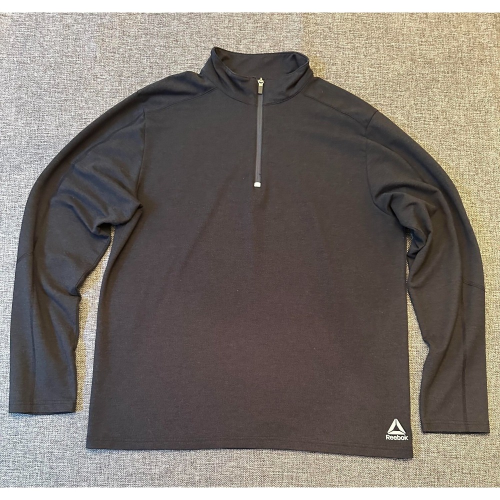 Reebok Men's Black Pullover 1/4 Zip Sweater‎ Size L